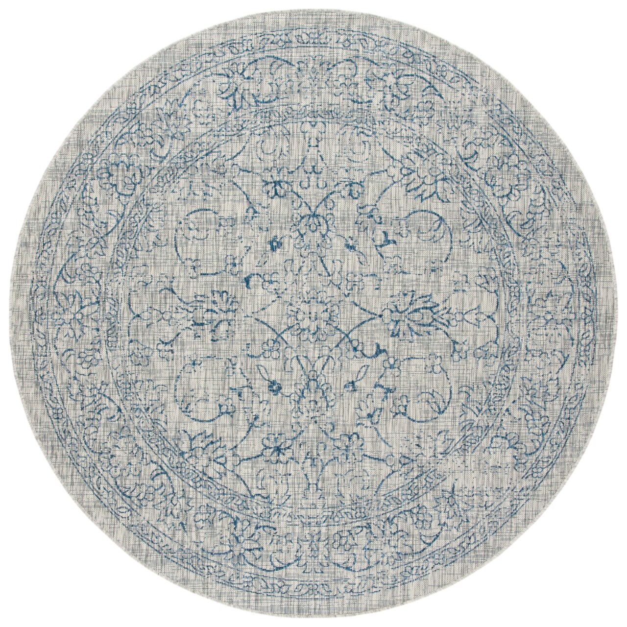 Safavieh Outdoor Cy8680-36812 Courtyard Grey / Navy Rug